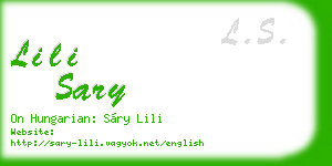 lili sary business card
