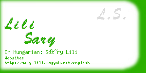 lili sary business card